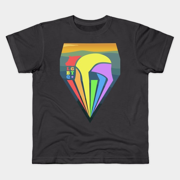 LGBTQ Bear Kids T-Shirt by nonbeenarydesigns